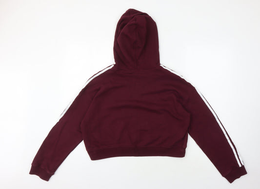 Adidas Women's Red Pullover Hoodie, Size 10, Sports Style