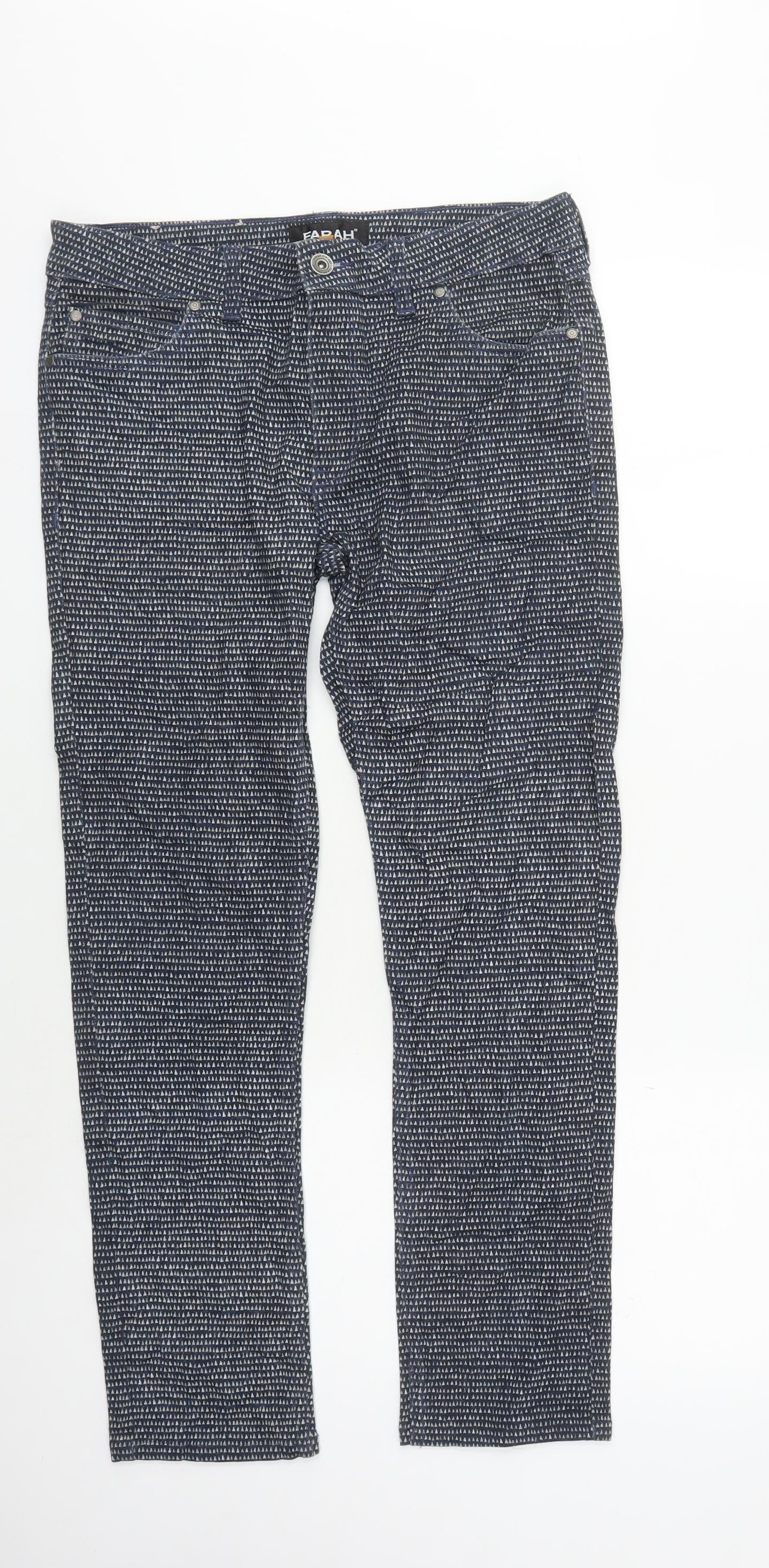 Farah Men's Blue Slim Fit Straight Jeans