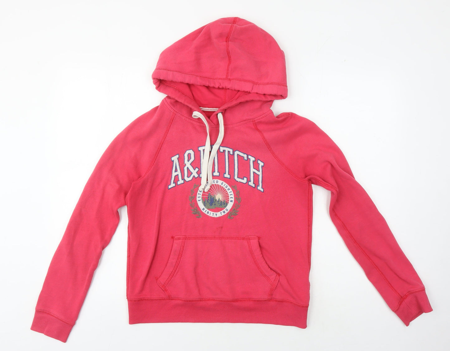Abercrombie & Fitch Women's Red Pullover Hoodie S