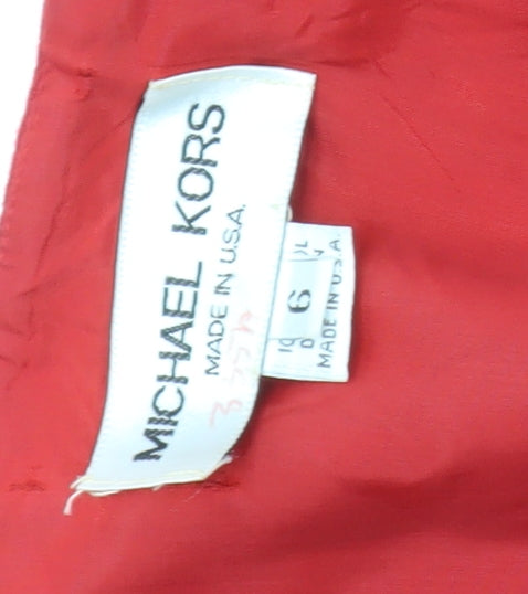 Michael Kors Women's Red Wool Sheath Dress - Size 6