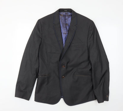 Mens UK Size 4 Ted Baker Regular Black Suit Jacket