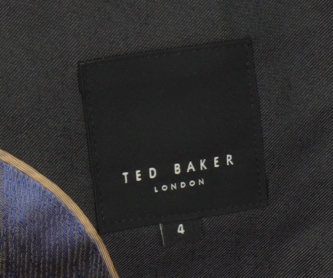 Mens UK Size 4 Ted Baker Regular Black Suit Jacket