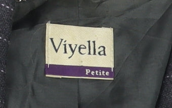 Viyella Women's Black Pinstripe Blazer UK 12