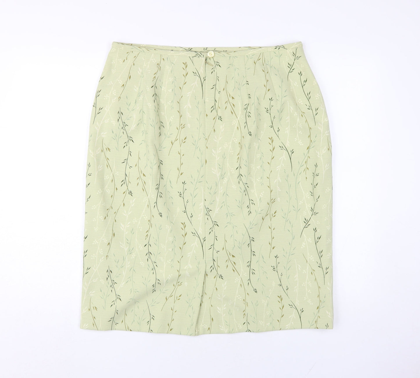 Eastex Women’s Green Floral Midi Skirt, Size 16