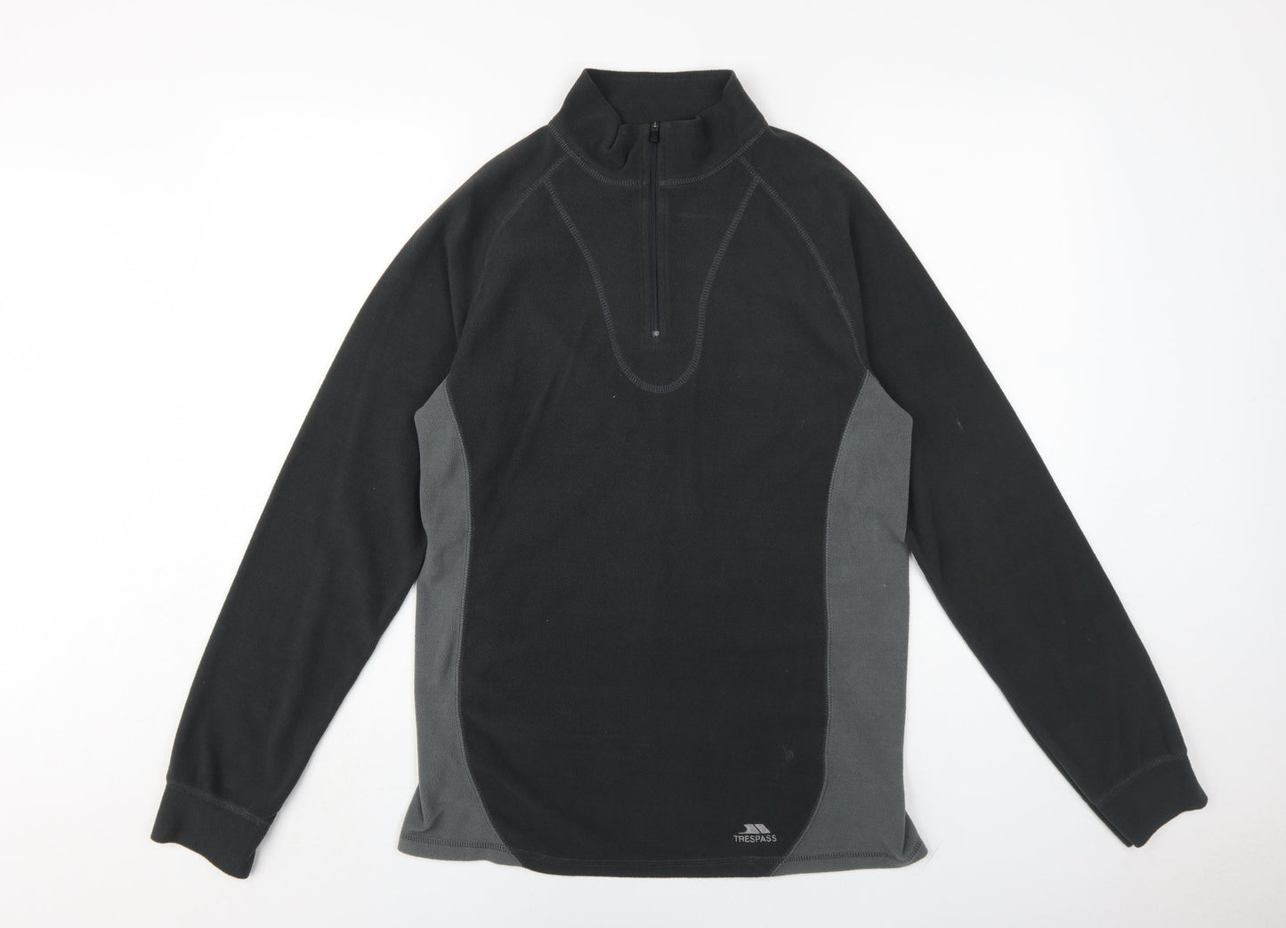 Trespass Men's Black 1/2 Zip Fleece Sweatshirt L