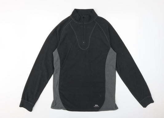 Trespass Men's Black 1/2 Zip Fleece Sweatshirt L