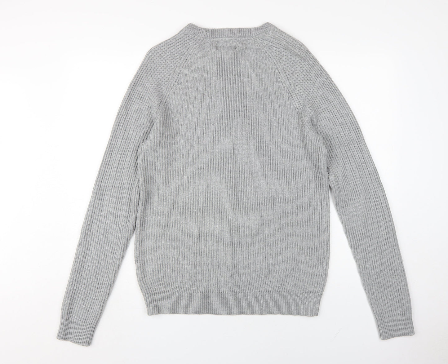 Jack & Jones Men's Grey M Pullover Tight-Knit Jumper