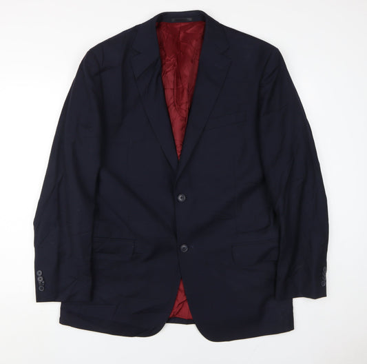 Mens UK Size 43 T.M.Lewin Regular Blue Suit Jacket