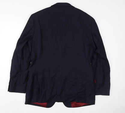 Mens UK Size 43 T.M.Lewin Regular Blue Suit Jacket