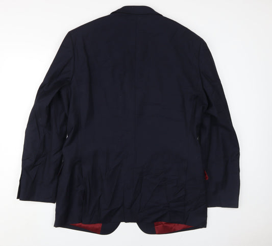 Mens UK Size 43 T.M.Lewin Regular Blue Suit Jacket