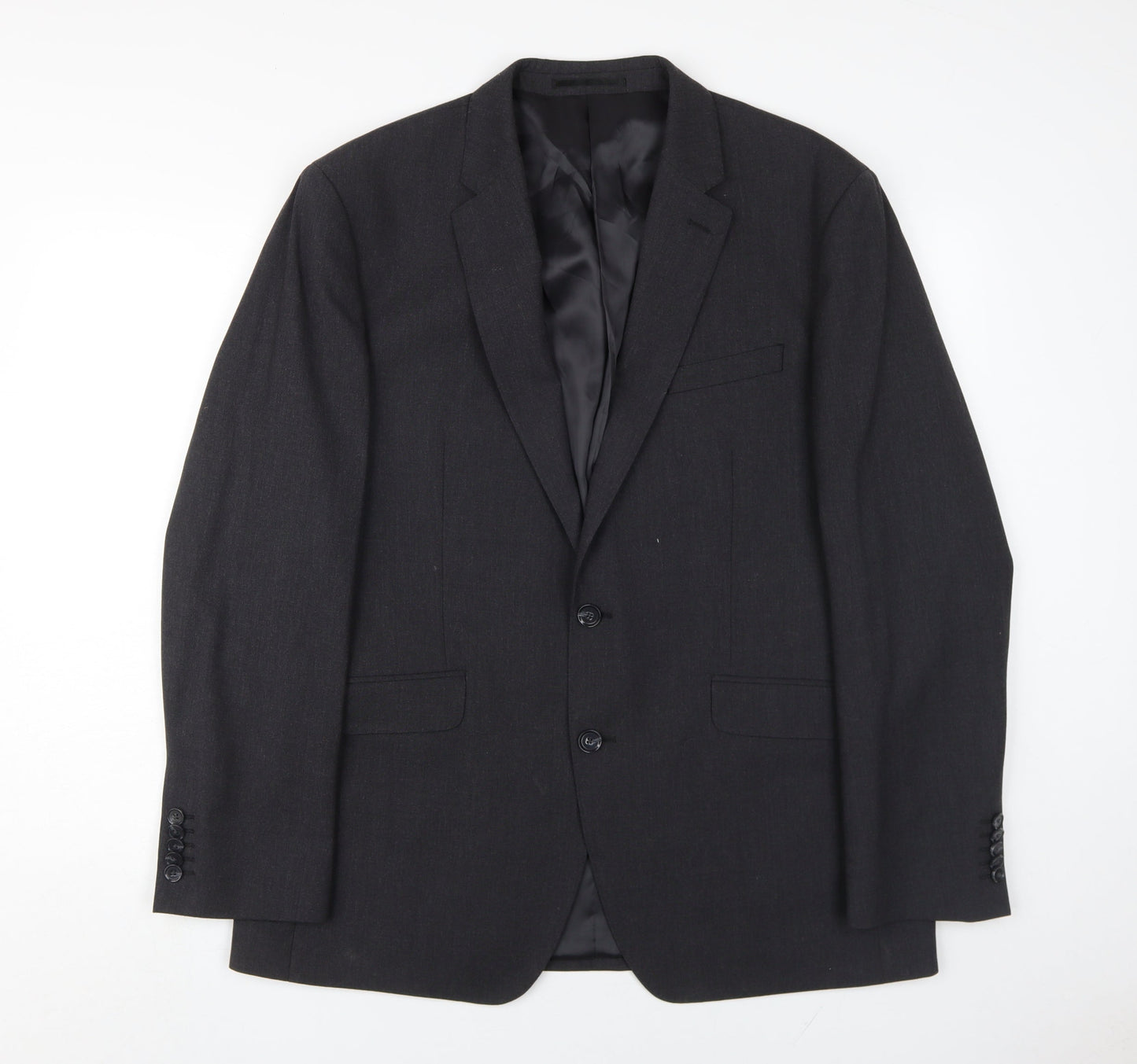Mens UK Size 43R T.M.Lewin Regular Black Suit 2 Piece