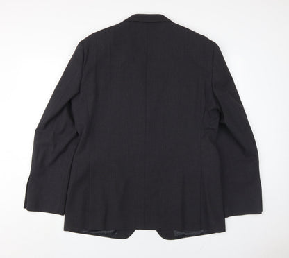 Mens UK Size 43R T.M.Lewin Regular Black Suit 2 Piece