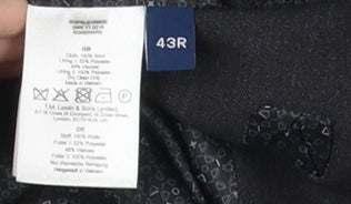 Mens UK Size 43R T.M.Lewin Regular Black Suit 2 Piece