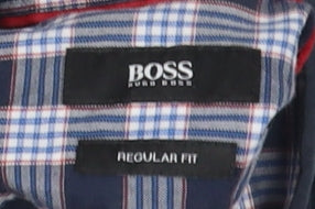 Boss Men's Blue Long Sleeve Button-Up Shirt Size S