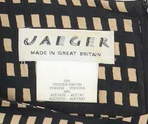 Jaeger Women's Black Sheath Dress, Size 12, Classic Formal