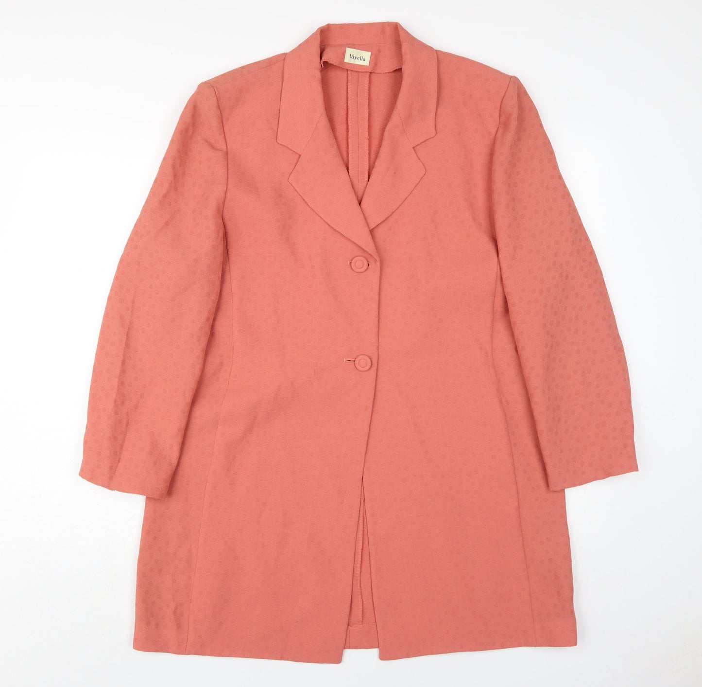 Womens UK Size 14 Viyella Pink Overcoat