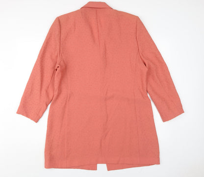 Womens UK Size 14 Viyella Pink Overcoat