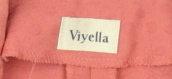 Womens UK Size 14 Viyella Pink Overcoat