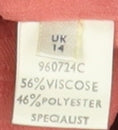 Womens UK Size 14 Viyella Pink Overcoat