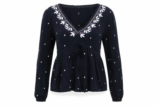 Womens UK Size S Abercrombie & Fitch Black Tunic Blouse