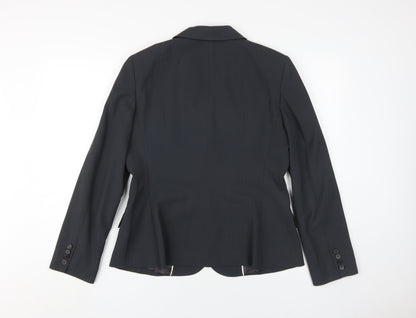Jigsaw Women's Black Suit Jacket Size 14 - Classic Workwear