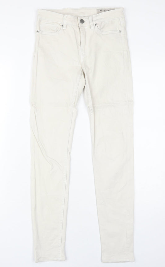 AllSaints Women's Ivory Skinny Jeans Size 26