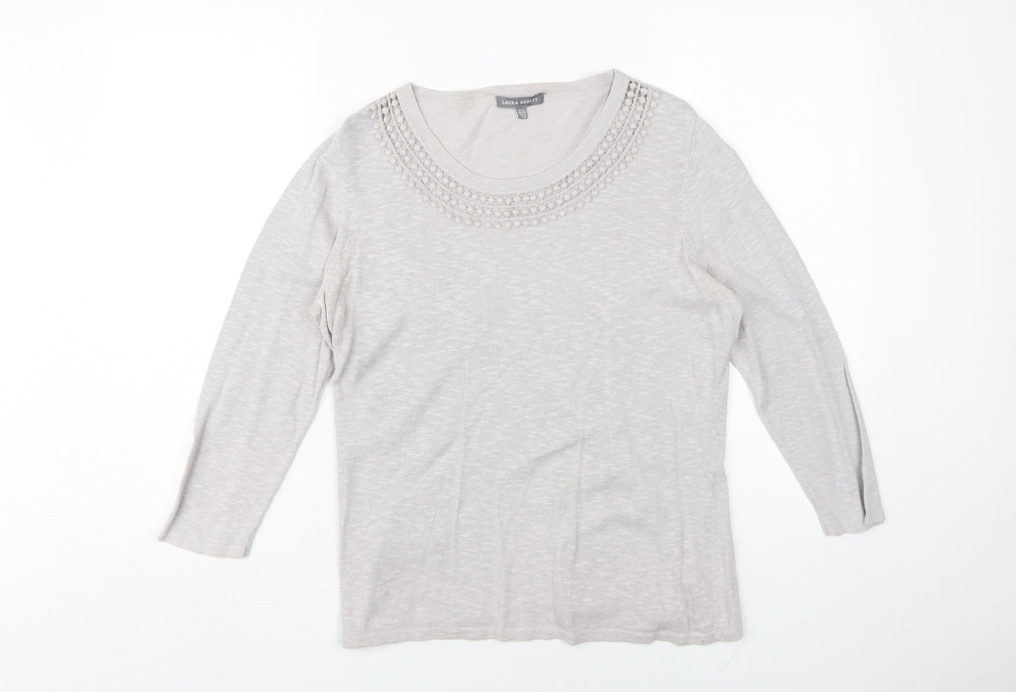 Laura Ashley Women's Ivory Pullover Jumper UK 12