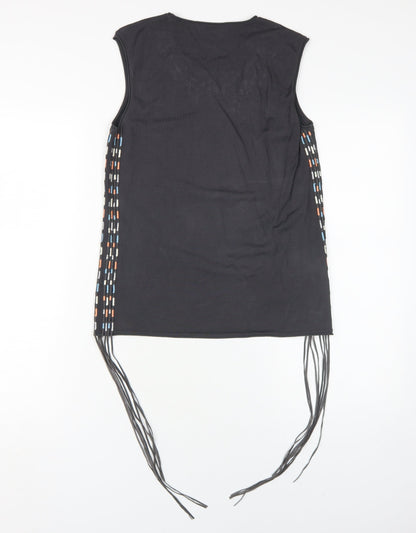 Womens UK Size S Whistles Black Basic Tank