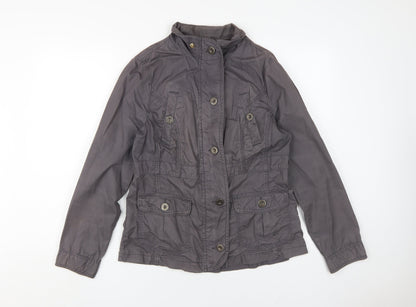 Mantaray Women's Grey Military Jacket Size 12 Casual