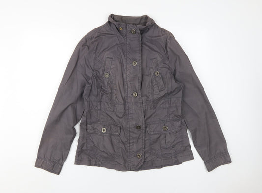 Mantaray Women's Grey Military Jacket Size 12 Casual