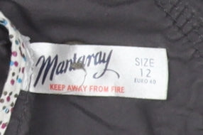 Mantaray Women's Grey Military Jacket Size 12 Casual