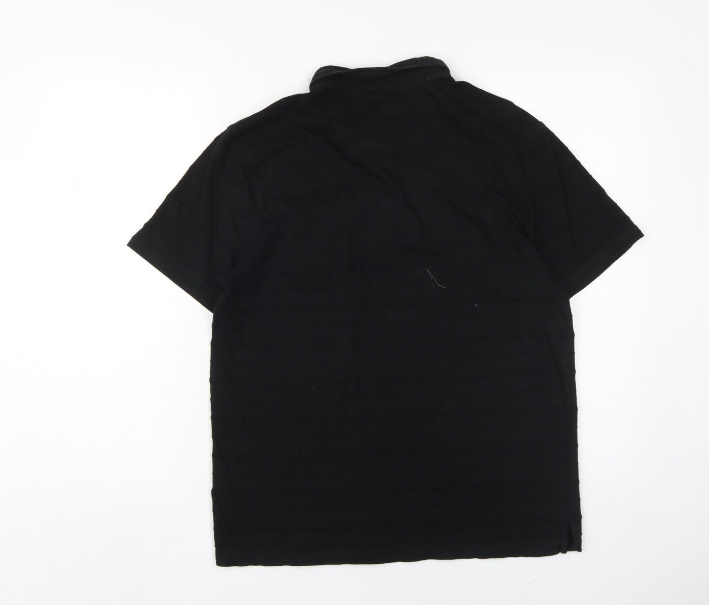 Jasper Conran Men's Black Collared Polo Shirt M