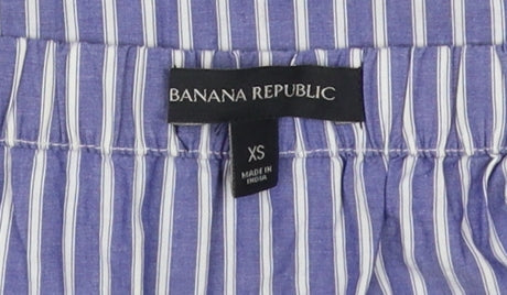 Banana Republic Women's Blue Striped Off-Shoulder Top XS