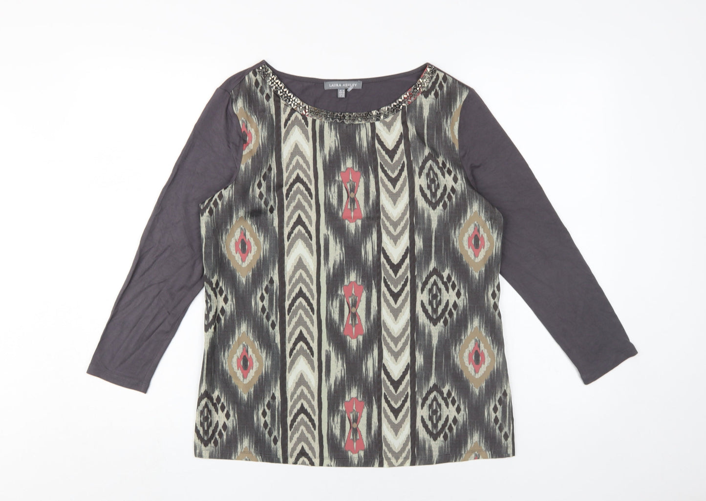 Laura Ashley Women's Geometric Tunic Blouse Size 10