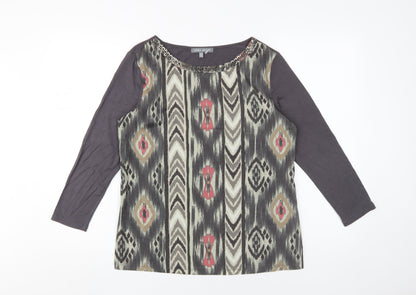 Laura Ashley Women's Geometric Tunic Blouse Size 10