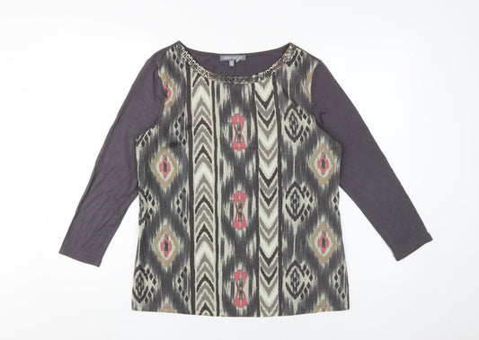Laura Ashley Women's Geometric Tunic Blouse Size 10