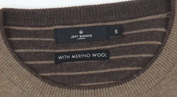 Jeff Banks Men's Brown Wool Blend Pullover S