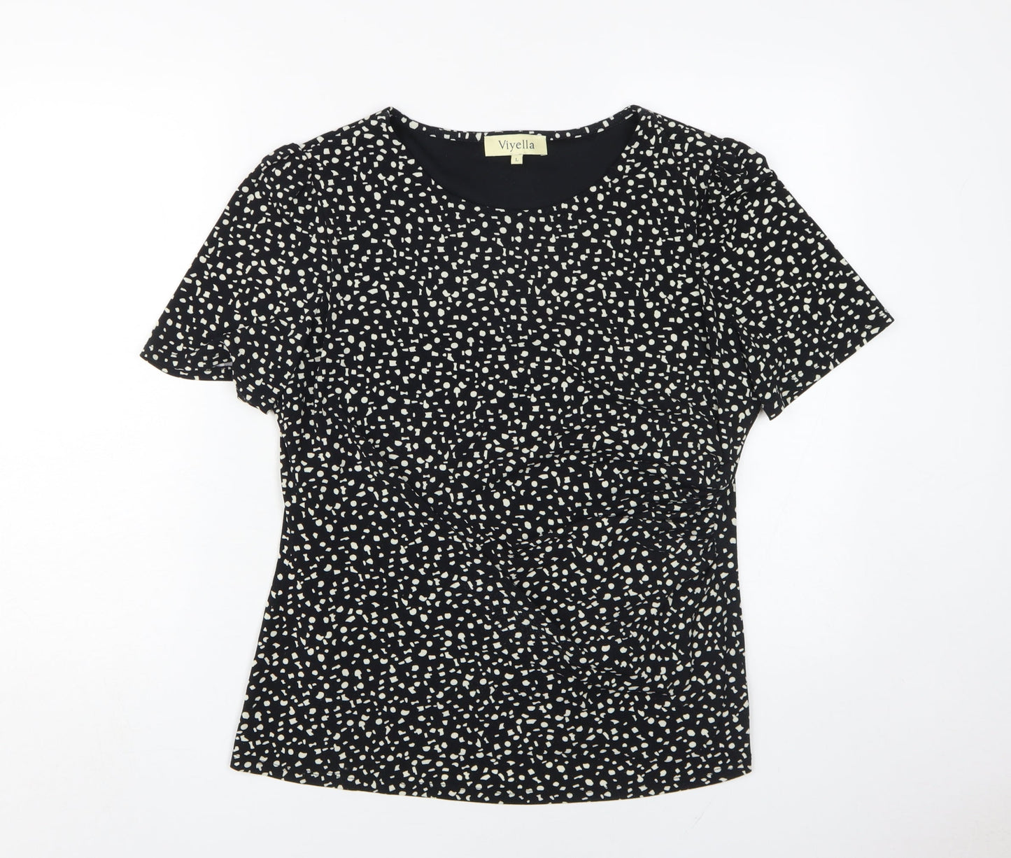 Womens UK Size L Viyella Black  T-Shirt