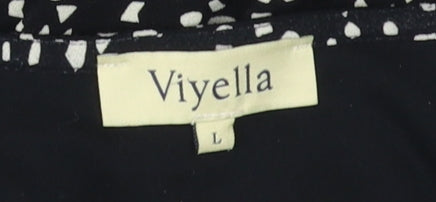 Womens UK Size L Viyella Black  T-Shirt