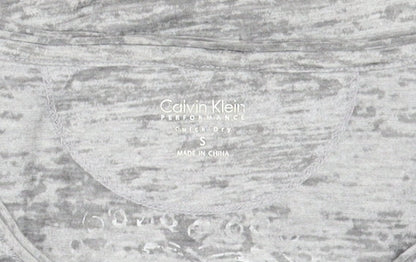 Calvin Klein Women's Grey V-Neck T-Shirt, Size S