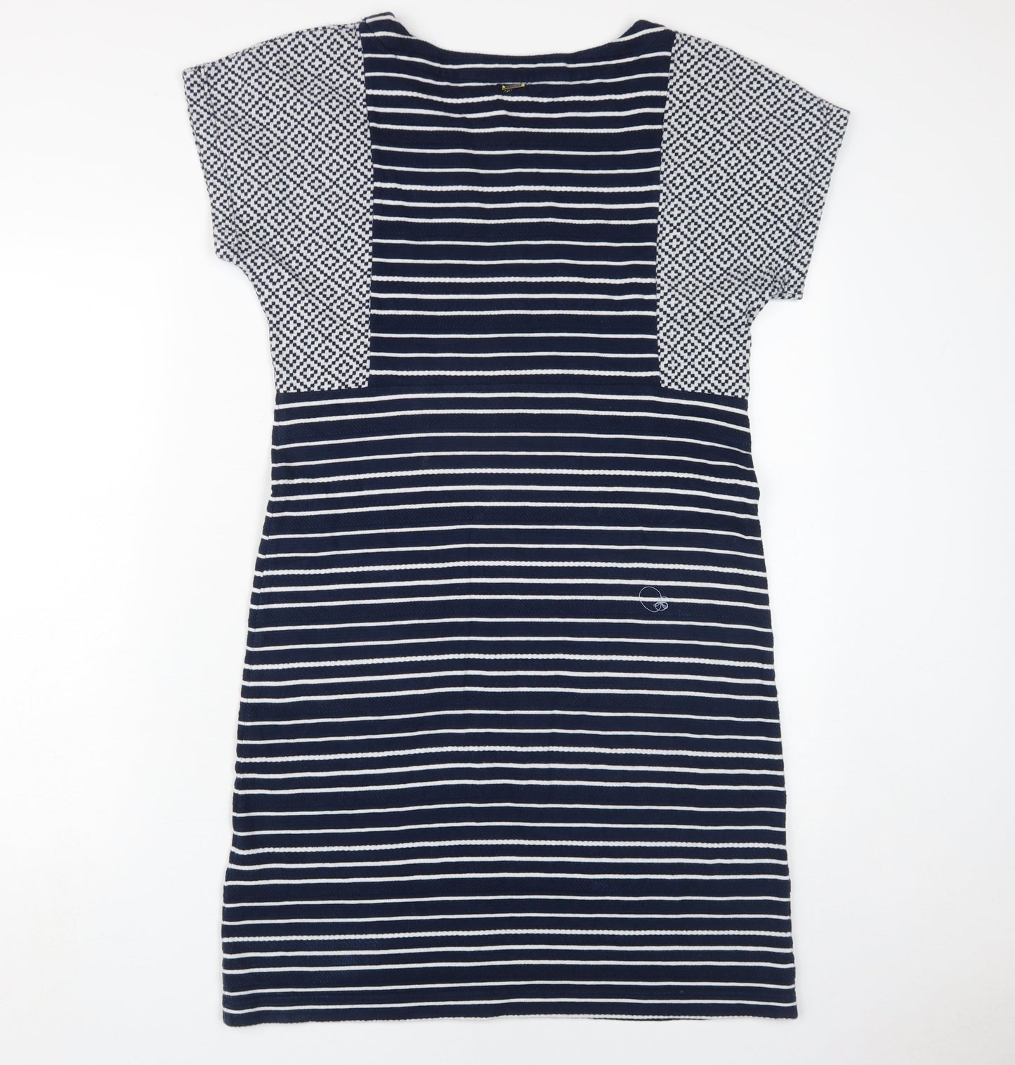 White Stuff Women's Blue Striped Shift Dress Size 10
