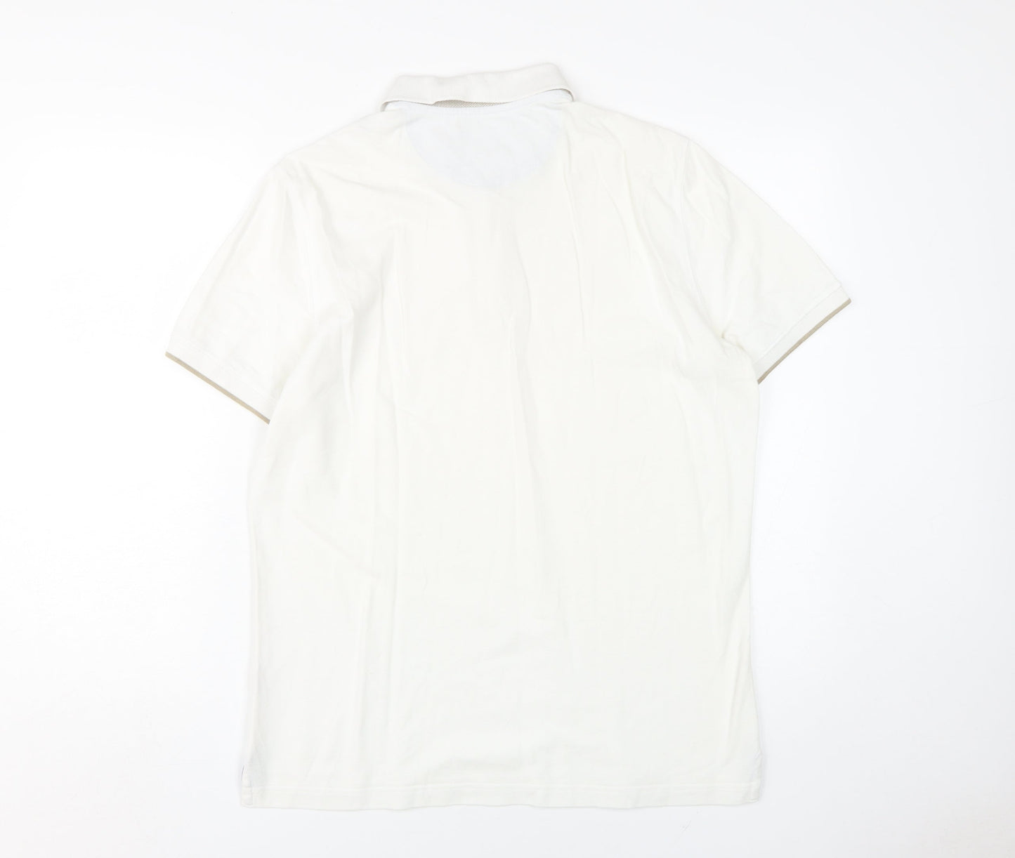 Massimo Dutti Men's Ivory Polo XL Casual Fit