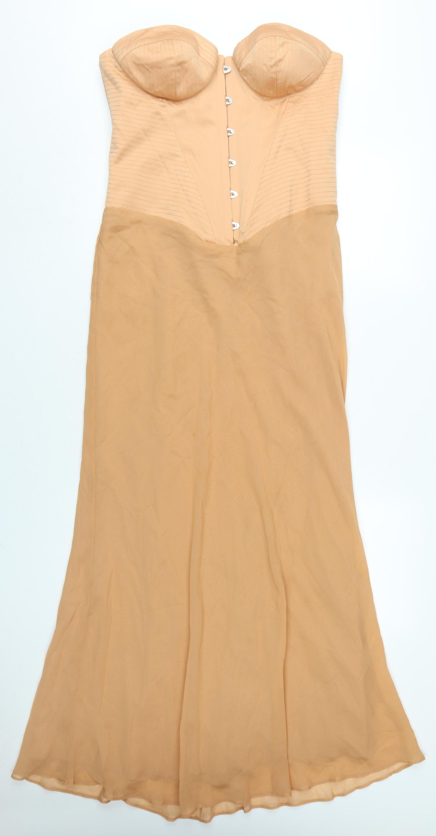 ASOS DESIGN Women’s Beige Strapless Long Dress - Size 12