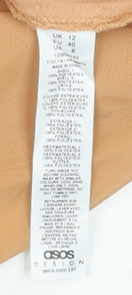 ASOS DESIGN Women’s Beige Strapless Long Dress - Size 12