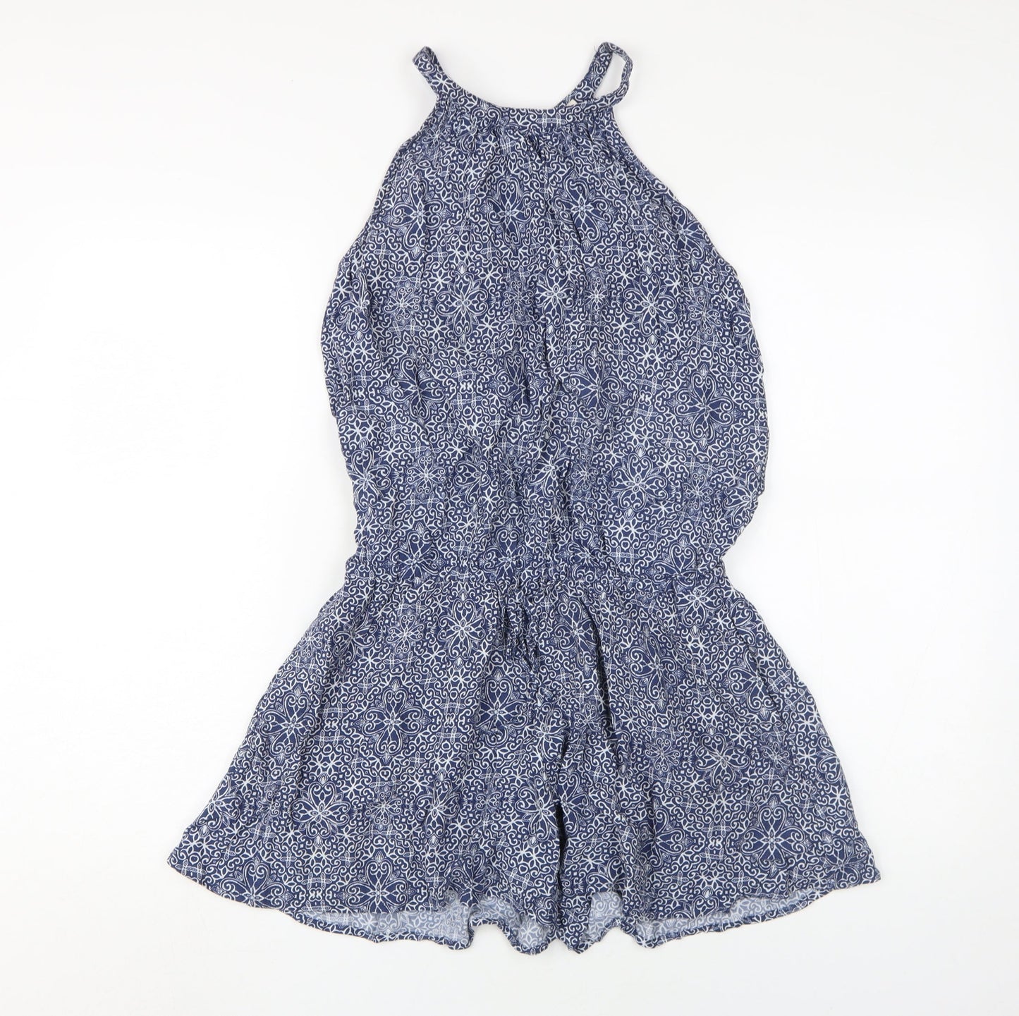 Gap Women's Blue XS Halter Geometric Playsuit