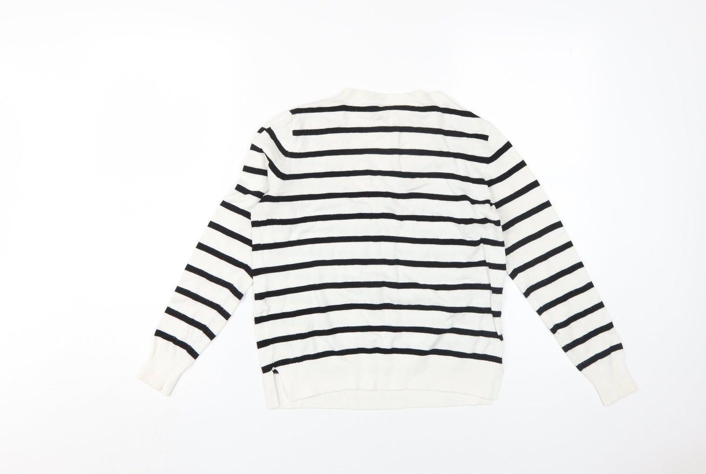 Lefties Women's XS Black Striped Pullover Jumper