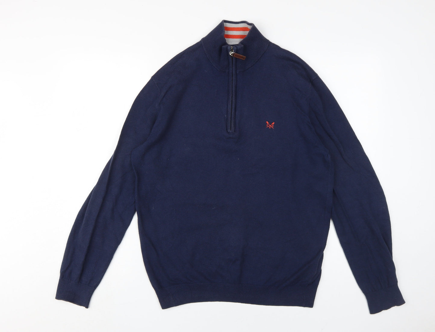 Crew Clothing Co Men's Blue L 1/2 Zip Jumper