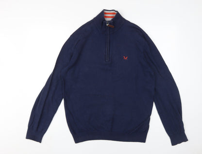 Crew Clothing Co Men's Blue L 1/2 Zip Jumper
