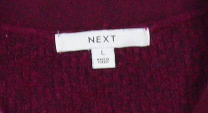 Womens UK Size L NEXT Red Henley Jumper