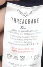 Threadbare Men's XL Blue Christmas Jumper Pullover